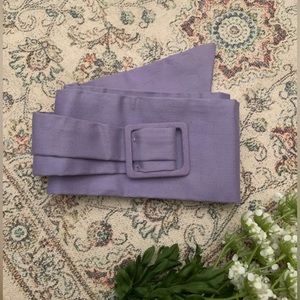Vintage 1970s Wide Belt in Lavender Made with Natural Fibers